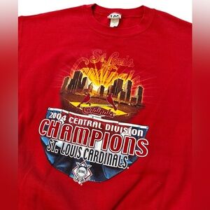 Vintage 2004 St Louis Cardinals Central Division Champions Sweatshirt Large Mens